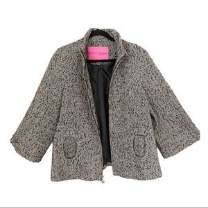 Betsey Johnson Wide Sleeve Zip Up Coat Size Medium